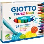 Giotto Turbo Maxi Πλενόμενοι Μαρκαδόροι Ζωγραφικής Χονδροί σε 24 Χρώματα