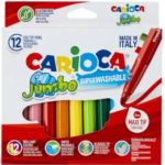 Carioca Jumbo Πλενόμενοι Μαρκαδόροι Ζωγραφικής Χονδροί σε 12 Χρώματα