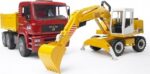 Bruder Σετ Φορτηγό Χωματουργικό Man με Εκσκαφέα Liebherr