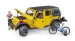 Bruder Τετρακίνητο Wrangler Rubicon με ποδήλατο και αναβάτη - Image 4