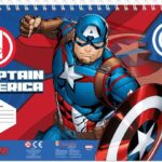ΜΠΛΟΚ ΖΩΓΡΑΦΙΚΗΣ CAPTAIN AMERICA 23X33 40ΦΥΛ ΑΥΤΟΚ-ΣΤΕΝΣΙΛ- 2ΣΕΛ ΧΡ 2ΣΧ.