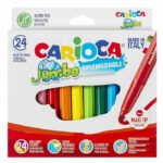 Carioca Jumbo Πλενόμενοι Μαρκαδόροι Ζωγραφικής Χονδροί Σετ 24 Χρωμάτων