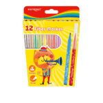 Keyroad Fiber Marker Πλενόμενοι Μαρκαδόροι Ζωγραφικής Λεπτοί σε 12 Χρώματα