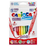 Carioca Μαρκαδόροι Ζωγραφικής με Διπλή Μύτη Birello 12 χρώματα