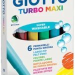 Giotto Μαρκαδόροι Ζωγραφικής Turbo Maxi 6 χρώματα
