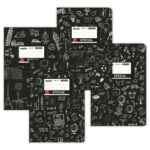 Doodle Τετράδιο Μαύρο Ριγέ 17x25 50φ.