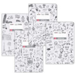 Doodle Τετράδιο Λευκό Ριγέ 17x25 50φ.