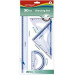 Σετ γεωμετρίας 30cm Keyroad 4 τμχ.