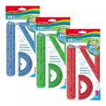 Σετ γεωμετρίας εύκαμπτα 20cm Keyroad 3 τμχ. Tattoo