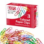 Συνδετήρες Χρωματιστοί +Efo Νο3 100τεμ