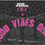 No Fear Φάκελος με Κουμπί για Χαρτί A4 Μαύρος Good Vibes Only